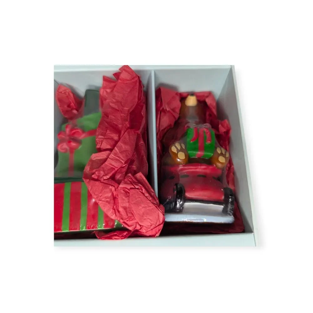 The White Barn Candle Co North Pole Figural Candle Trio-Santa, Presents, Snowman